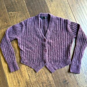360cashmere cropped cardigan, button front, Size XS